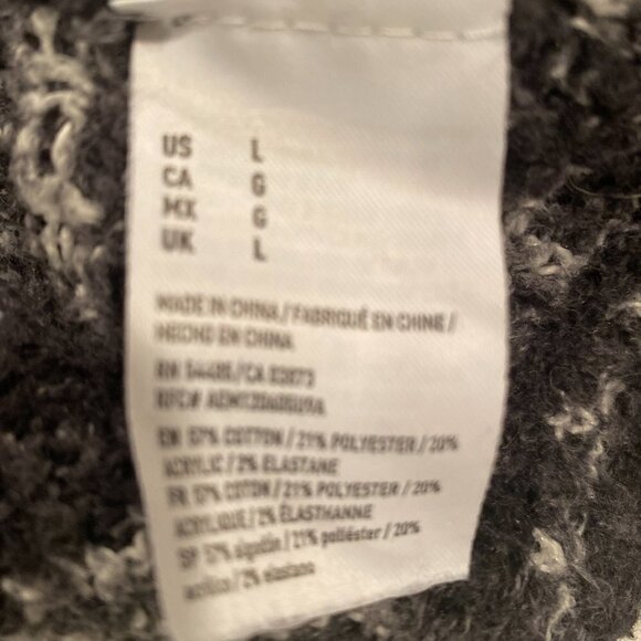 American Eagle Gray and White Women's Sweater Size Large - Picture 5 of 10